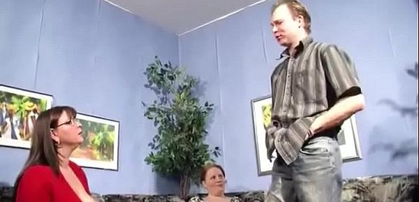  German MILF Teach Young Couple to Clear Sex Problems